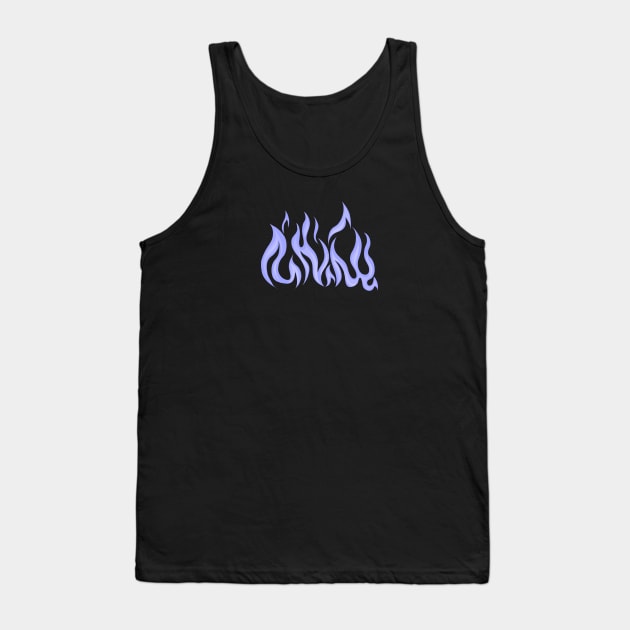 Just Purple Fire Tank Top by Just In Tee Shirts